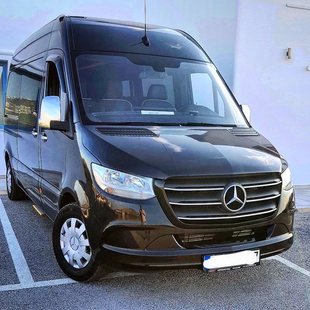 Luxury Mercedes Sprinter minibus for Santorini transfers